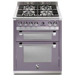 Aragaz Steel Ascot, 70X60cm, 4 arzatoare, cuptor dublu electric multifunctional, timer, aprindere electronica, inox