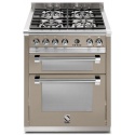 Aragaz Steel Ascot, 70X60cm, 4 arzatoare, cuptor dublu electric multifunctional, timer, aprindere electronica, gri nisip