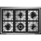 Aragaz Steel Enfasi E9F, 90X60cm, 6 arzatoare, cuptor electric multifunctional, timer, aprindere electronica, negru antracit