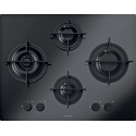 Plita incorporabila Barazza Mood, 65 cm, plita gaz, 4 arzatoare, sistem siguranta Stop-Gaz, vitroceramica neagra
