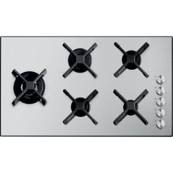 Aragaz Tecnogas P1X66M4VC, 60 cm, gaz, 4 arzatoare, grill, otel inoxidabil