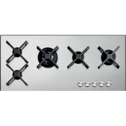 Aragaz Tecnogas P1X66M4VC, 60 cm, gaz, 4 arzatoare, grill, otel inoxidabil