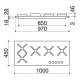 Aragaz Tecnogas P1X66M4VC, 60 cm, gaz, 4 arzatoare, grill, otel inoxidabil