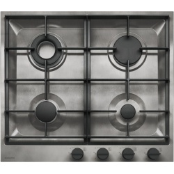 Aragaz Tecnogas P1X66M4VC, 60 cm, gaz, 4 arzatoare, grill, otel inoxidabil