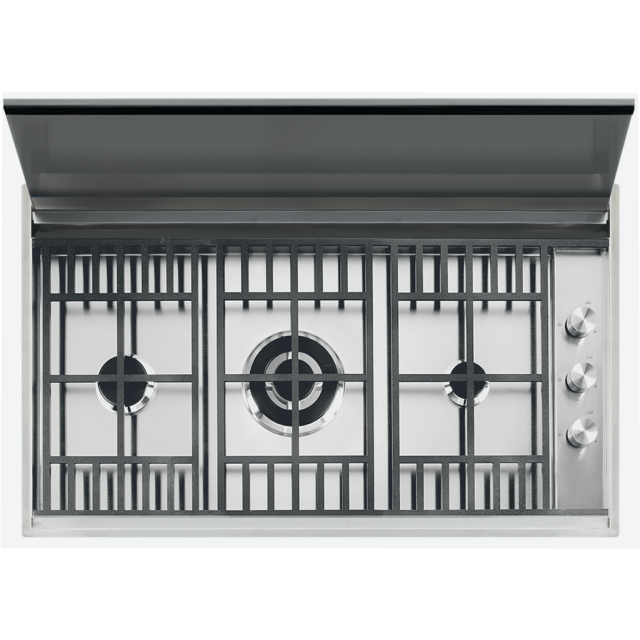 Aragaz Tecnogas P1X66M4VC, 60 cm, gaz, 4 arzatoare, grill, otel inoxidabil