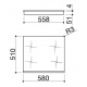 Plita incorporabila Barazza Green 60 cm, plita inductie, 4 zone gatit, aprindere electronica, sticla neagra