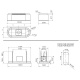 Hota de tavan Baraldi Unika 01UNKISV120WH80, 120 cm, 800 m3/h, sticla neagra/alb