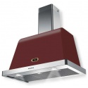 Hota decorativa Lofra Dolcevita 120 , 120 cm, 1 motor, 4 viteze, 800 m3/h, telecomanda, rosu burgundy