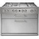 Plita profesionala cu spatii depozitare Steel Genesi G12C 120x65 cm, 6 arzatoare, 2 sertare, aprindere electronica, inox