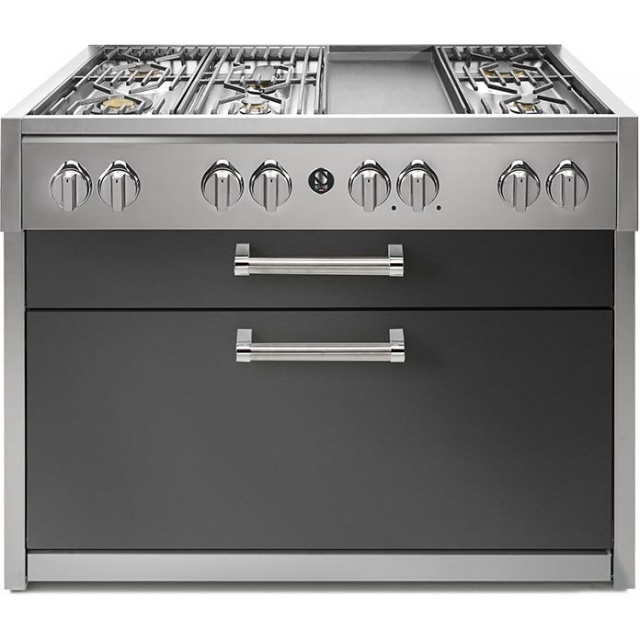 Plita profesionala cu spatii depozitare Steel Genesi G12C 120x65 cm, 6 arzatoare, 2 sertare, aprindere electronica, mov