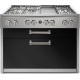 Plita profesionala cu spatii depozitare Steel Genesi G12C 120x65 cm, 6 arzatoare, 2 sertare,aprindere electronica, crem