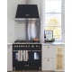 Set Aragaz Lofra Dolcevita RNMD96MFTE/CI, 90x60cm, gaz, 5 arzatoare, cuptor dublu+Splash Back 90+Hota Dolcevita 90, negru mat