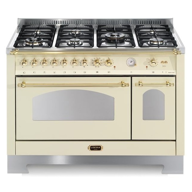 Aragaz Lofra RBI66MFT/CI, 60x60 cm, gaz, 4 arzatoare, grill, aprindere electronica, timer, crem