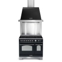 Set Aragaz Lofra Dolcevita RNMD96MFTE/5i/CH, 90x60cm, gaz, 5 zone inductie, grill +Splash Back 90+Hota Dolcevita 90, negru-inox