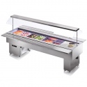 Vitrina frigorifica calda ISOLA 8.0 M VT INOX, temperatura +4/+10°C, argintiu
