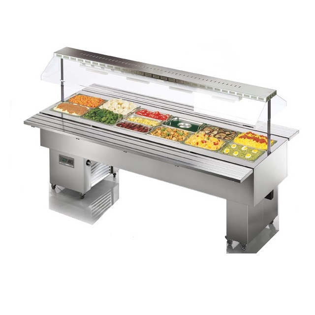Vitrina frigorifica ingrediente ISOLA 6.0 M BM INOX, temperatura +30/+90°C, argintiu