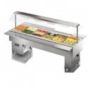 Vitrina frigorifica calda ISOLA 6.0 M BM INOX, temperatura +30/+90°C, argintiu