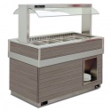 Vitrina frigorifica calda FUTURA 4 VT, temperatura +4/+10C, lemn pin