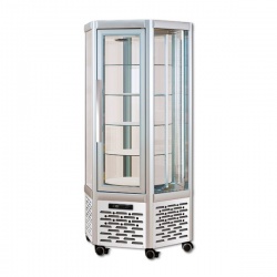 Vitrina frigorifica de cofetarie Tecfrigo Snelle 630 RBT BIS, capacitate 570 l, temperatura +5/-18°C, argintiu