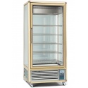 Vitrina frigorifica de cofetarie Tecfrigo Snelle 650 GS, capacitate 650 l, temperatura +3/+10°C, auriu/argintiu