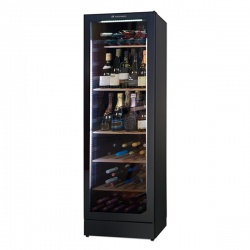 Vitrina de vinuri Tecfrigo Wine 185 FG Brut, pentru vinuri spumante, capacitate 368 l, temperatura +2/+10°C, negru