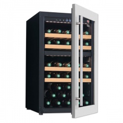 Vitrina vinuri Tecfrigo Sommelier 40 Plus, capacitate 111 l, 2 zone temperatura +12+20 /+5/+12 , negru