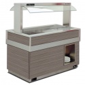 Vitrina frigorifica rece FUTURA GOURMET 6, temperatura -1/0C, lemn pin