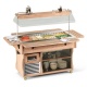 Vitrina frigorifica calda Tecfrigo ISOLA 4 M cu rafturi depozitare, temperatura +4 / +10C, maro