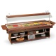 Vitrina frigorifica calda Tecfrigo ISOLA 8 M cu rafturi depozitare, temperatura +4 /+10C, maro