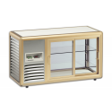 Vitrina orizontala expunere patiserie Tecfrigo ORIZONT 100 Q, temperatura +4/+10 °C, auriu/argintiu