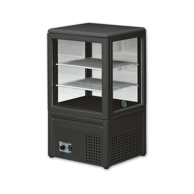Vitrina frigorifica Tecfrigo MICRON I, capacitate 68 L, temperatura +4/+10º C, negru