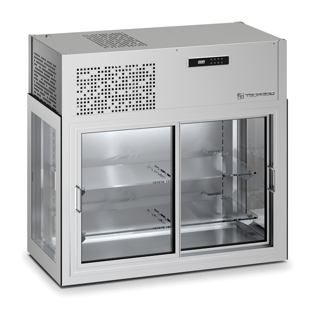 Vitrina frigorifica Tecfrigo DOUGLAS 13, de perete, capacitate 400 L, temperatura +4/+10º C, argintiu