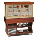 Vitrina frigorifica expunere produse Tecfrigo ISOLA FLASH VFS, rafturi depozitare, temperatura +4/+10°C, maro