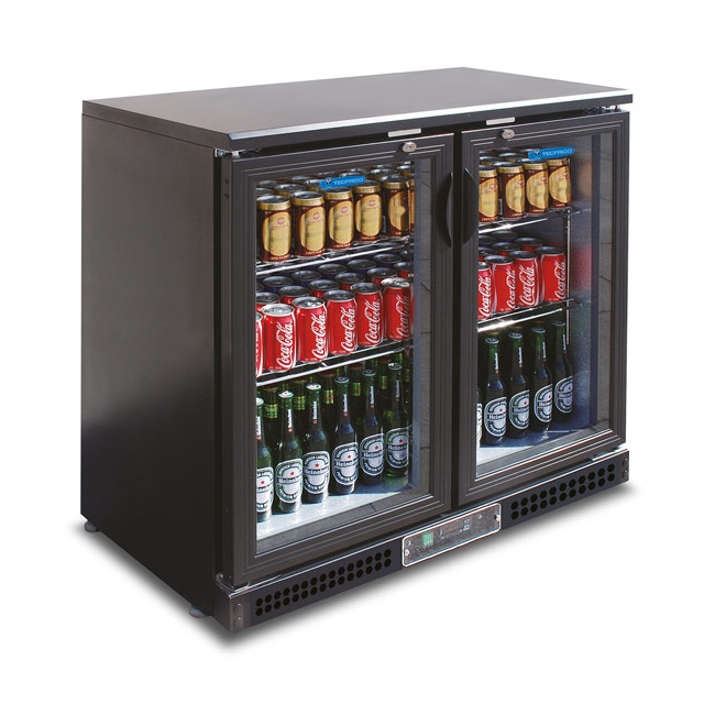 Vitrina frigorifica bauturi Tecfrigo PUB 250, capacitate 254 l, temperatura +2/+8º C, negru