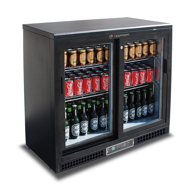 Vitrina frigorifica bauturi Tecfrigo PUB 250 PS, capacitate 254 l, temperatura +2/+8º C, negru