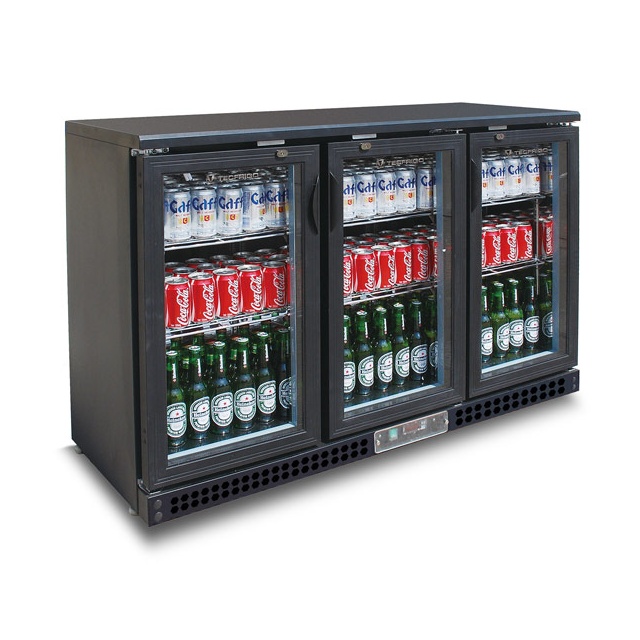 Vitrina frigorifica orizontala pentru bauturi Tecfrigo PUB 315, capacitate 383 l, temperatura +2/+8º C, negru
