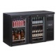 Vitrina orizontala frigorifica pentru bauturi Tecfrigo EUROBAR 2P GLASS, capacitate 349 l, temperatura +4/+10 C, negru