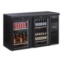Vitrina orizontala frigorifica pentru bauturi Tecfrigo EUROBAR 2P GLASS, capacitate 349 l, temperatura +4/+10 C, negru