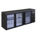 Vitrina orizontala frigorifica pentru bauturi Tecfrigo EUROBAR 3P Glass, capacitate 536 l, temperatura +4/+10 C, negru