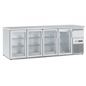 Vitrina frigorifica orizontală Tecfrigo BBX 4V TOP Glass, cu blat de lucru, capacitate 740 l, temperatura +4/+8, argintiu