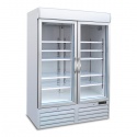 Vitrina frigorifica Tecfrigo POLO 900 GV SPOT, cu caseta luminoasa, 2 usi, capacitate 1078L, temperatura +2/+8°C, alb