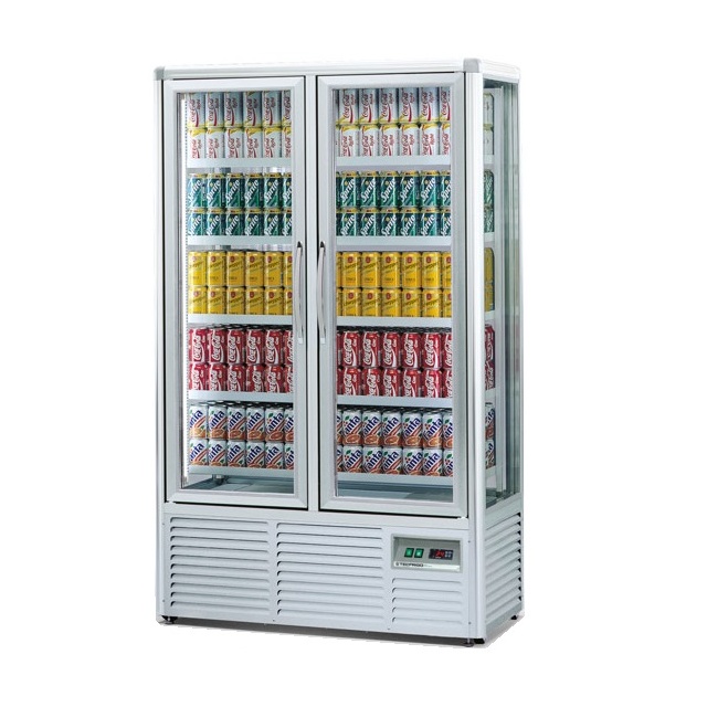 Vitrina frigorifica bauturi Tecfrigo DRINK 560 G, 2 usi, capacitate 560L, temperatura +5/+10°C, argintiu