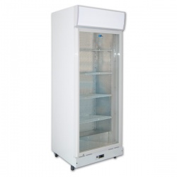 Vitrina frigorifica bauturi Tecfrigo C 600 GC, cu caseta luminoasa, capacitate 480 L, temperatura +3/+10º C, alb