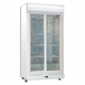 Vitrina frigorifica bauturi Tecfrigo C 800 GC SS, cu caseta luminoasa, capacitate 800 L, temperatura +3/+10º C, alb