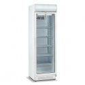 Vitrina bauturi Tecfrigo TFG 130, cu caseta luminoasa,capacitate 372 L, temperatura +1/+10º C, alb