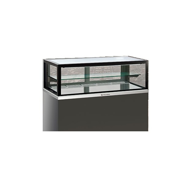 Vitrina frigorifica ciocolata Tecfrigo KARINA 137 QB SP, 550l, temperatura +14/+16 ºC, argintiu/negru