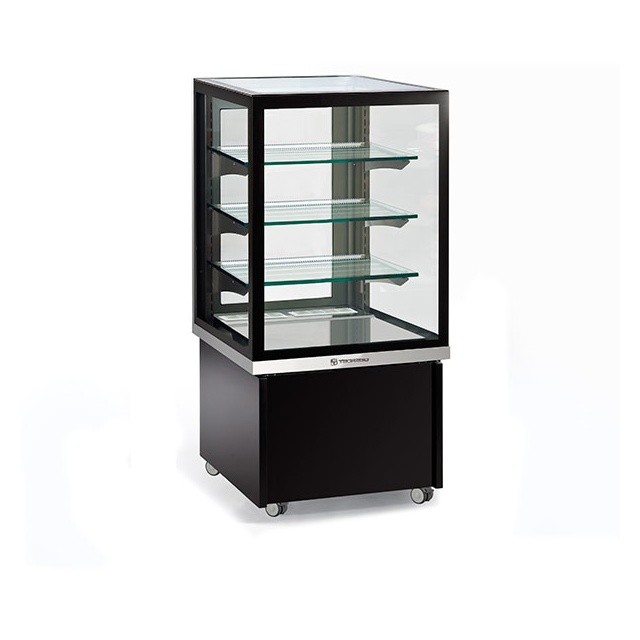 Vitrina frigorifica cofetarie Tecfrigo KARINA 67 Q, capacitate 255l, temperatura +3/+10 ºC, negru