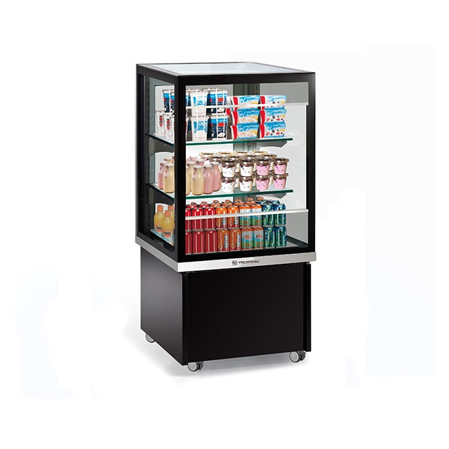 Vitrina frigorifica Tecfrigo KARINA 67 Q-SS, capacitate 255l, temperatura +6/+9 ºC, negru