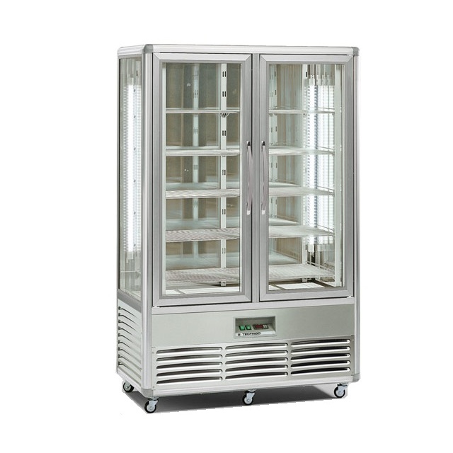 Vitrina frigorifica cofetarie Tecfrigo Snelle 700 G, 2 usi, capacitate 700l, temperatura +4/+10 ºC, argintiu