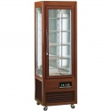 Vitrina frigorifica cofetarie Tecfrigo Saloon 350 Q, capacitate 350l, temperatura +4/+10 ºC, lemn nuc